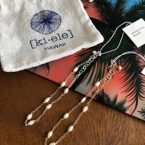 ハワイ キエレ KI-ELE Sarah White Pearl Chain bracelet 淡水パール ブレスレット