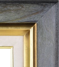 額縁　油絵/油彩額縁 木製フレーム アクリル仕様 7751 サイズ F4号 ウッドゴールド ゴールド_画像2
