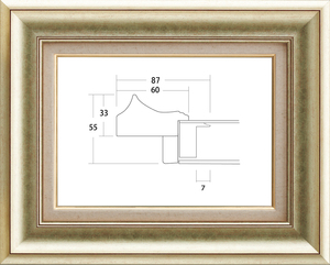 額縁　油絵 油彩額縁 8167-TO シルバー P5号