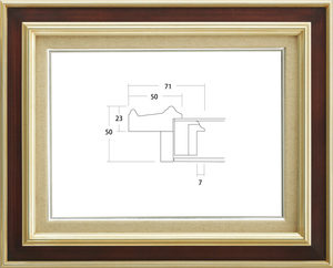 油絵/油彩額縁 UVカットアクリル付 7761 サイズ F0号 S/こげ茶
