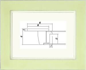 額縁　油絵/油彩額縁 MDF木製フレーム UVカットアクリル付 7752 F4号 グリーン