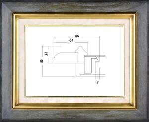額縁　油絵/油彩額縁 木製フレーム アクリル仕様 7751 サイズ F6号 ウッドゴールド ゴールド
