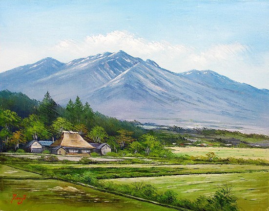 Ölgemälde, Westliches Gemälde (Lieferung mit Ölgemälderahmen möglich) M12 Yatsugatake-Ausläufer Kyoko Tsuji, Malerei, Ölgemälde, Natur, Landschaftsmalerei