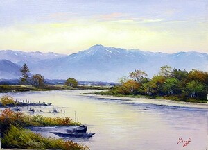 Art hand Auction 油画 西洋画(可送油画框) P20 千曲川旅行 辻京子, 绘画, 油画, 自然, 山水画