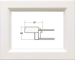 額縁　油絵/油彩額縁 9281 F8号 ホワイト 白