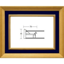 額縁　油絵/油彩額縁 木製フレーム 3017 ガラス付 サイズ F6号 紺 ネイビー_画像1