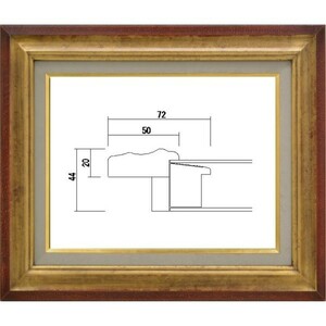 額縁　油絵/油彩額縁 木製フレーム アクリル付 7740 サイズ SM ゴールド
