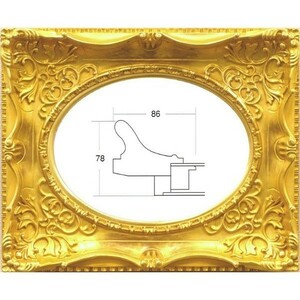 額縁　油絵/油彩額縁 木製フレーム 成型フレーム アクリル付 7826 サイズ F4号 ゴールド 金