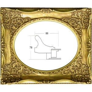 額縁　油絵/油彩額縁 木製フレーム 成型フレーム アクリル付 7826 サイズ F6号 アンティークゴールド 金