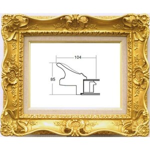 額縁　油絵/油彩額縁 成型フレーム アクリル付 7805 サイズ F6号 ゴールド 金