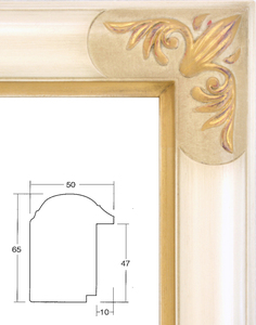 額縁　油絵/油彩額縁 出展用本縁 仮縁 7756 F10号 P10号 M10号 アンティークアイボリー