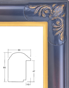 額縁　油絵/油彩額縁 出展用本縁 仮縁 7756 F120号 P120号 M120号 鉄黒