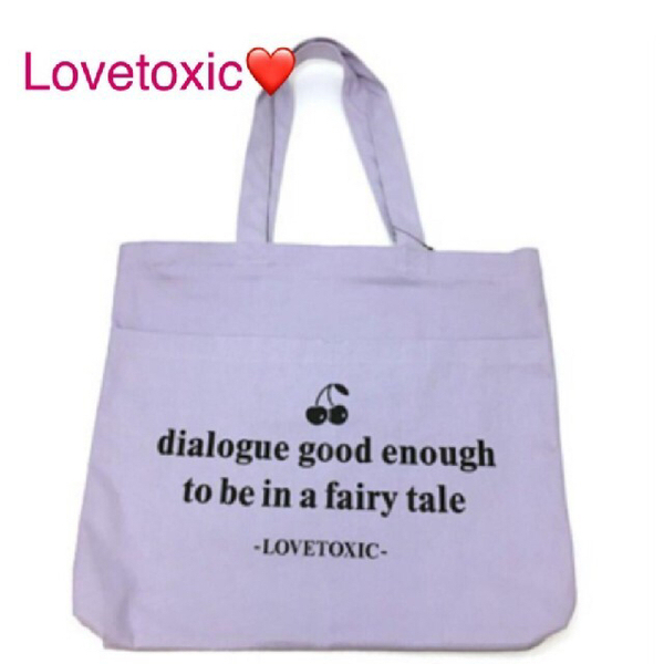 【新品】Lovetoxic ロゴ×チェリービッグトートバッグ