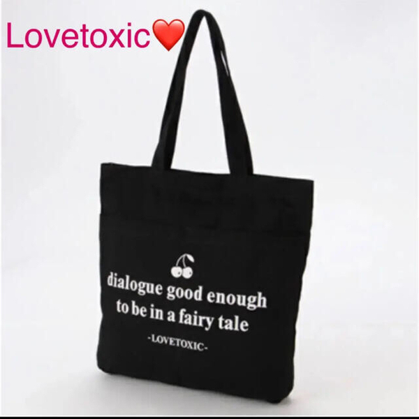 【新品】Lovetoxic ロゴ×チェリービッグトートバッグ