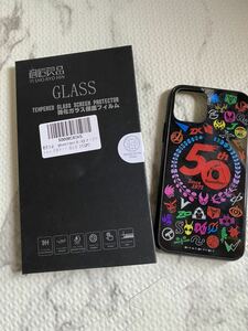仮面ライダー 50周年記念 スマホカバー スマホケース iPhone11Pro 強化ガラス保護フィルム付き