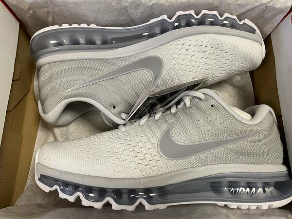 新品未使用 ナイキ エアマックス 2017 グレー/ホワイト 26cm Nike Air Max 2017 GREY-WHITE 8 国内正規品