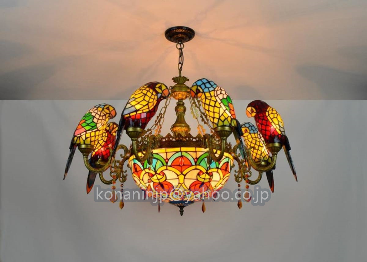 Luxury★High quality stained glass.Pendant light Luxurious ceiling lighting Stained glass lamp Glass crafts, hand craft, handicraft, glass crafts, Stained glass