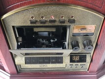 K◆コンポ◆1877 AEW AM FM ラジオ CD カセット レコード プレイヤー 一体型コンポ アンティーク調 レトロ マルチレコードプレーヤー 木製_画像3