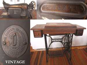 1922 year made singer singer 15 pair . sewing machine y406244s fins ks pattern antique desk interior VINTAGE Mid-century union special