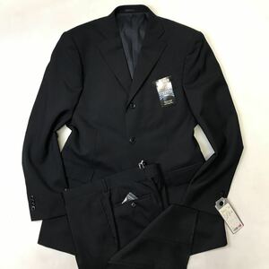 【新品未使用】激安★紳士服　背広　3つボタンスーツ/王道カラー★紺/サイズXL Y7/センターベンツ　1タック/快適な着心地ストレッチ　春夏