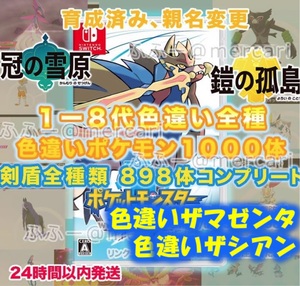 ポケットモンスター ソード シールド 全国図鑑完成 色違い全種 ゼラオラ メルメタル アルセウス ザルード