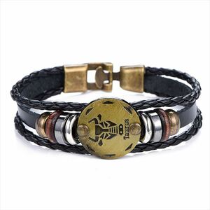 [ new goods ]12 star seat bracele 3(... seat . cow seat Taurus) leather style classical bracele 