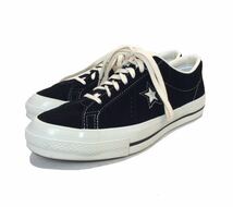 美品 CONVERSE ONE STAR J VTG TimeLine コンバース ワンスター タイムライン スウェード ブラック スニーカー 91/2 28cm 日本製_画像1