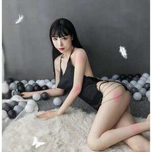 ボディコンワンピース ベビードール ナイトウェア セクシーランジェリー 撮影衣装 コンパニオン衣装 エロ下着 Tバック ブラック