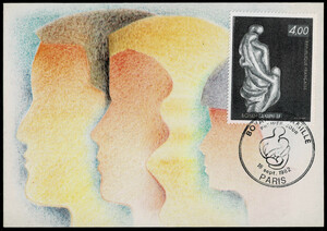 ★フランス／マキシマムカード(MC)　 美術切手　ボワイヤン作「家族」 1982年 JPS#1803
