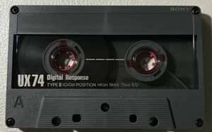 カセットテープ　SONY　UX74　ハイポジ　TYPEⅡ　爪あり