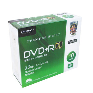 DVD+R DL 片面2層 8倍速 8.5GB 10枚 スリムケース入り インクジェットプリンター対応 HIDISC HDVD+R85HP10SC/0108ｘ３個セット/卸/送料無料