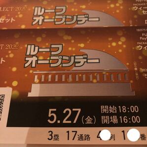 5/27(金)ソフトバンクvs広島 3塁側 S指定席 2枚