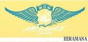 MCworks'／MCワークス ”HIRAMASA／WING” ステッカー／タックルBOXや愛車のドレスアップに!!