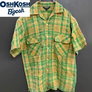 【OshKosh B'Gosh】80's～ ダブルポケットチェック柄半袖シャツ 古着