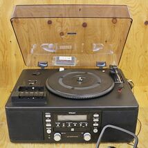 【新潟発】TEAC ターンテーブル カセット付きCDレコーダー LP-R550USB リモコン レコード針 プレーヤー マルチ オーディオ 中古 ティアック_画像3