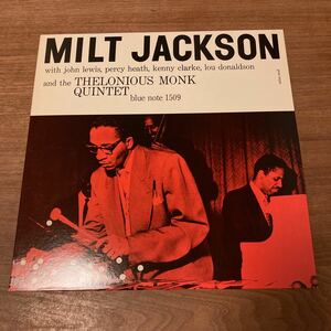 美品 LP 日本盤 MILT JACKSON／THELONIOUS MONK QUINTET★BLUE MOTE ブルーノート B LP-1509