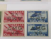 22SE　A　№111　イタリア切手　TRIESTE ZONE A　1947年～ SC#1LNC1-7　正刷と逆刷ペア・他　計10種+ペア4種 未使用OH ※説明欄必読_画像5