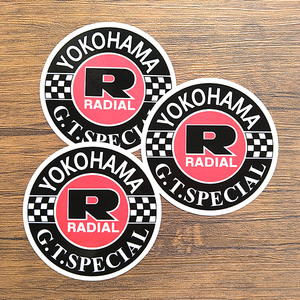 3枚セット YOKOHAMA G.T.SPECIAL RADIAL レーシングステッカー 世田谷ベース