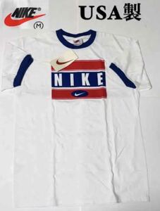 新品 デッドストック★NIKE ナイキ Tシャツ USA製 90s トリム リンガー オレンジタグ デッドストック OLD VINTAGE ビンテージ