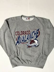 USA製★COLORADO AVALANCHE コロラド アバランチ スウェット トレーナー USA製 90s NHL LOGO ATHLETIC アイスホッケー アメリカ