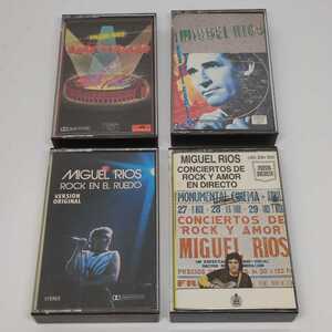 mi gel *li male MIGUEL RIOS cassette tape Spain record 4 volume together LO MAS DE ROCK EN EL RUEDO EL ANO DEL COMETA ROCK EN EL RUEDO other 