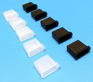 USB端子キャップ（白５個・黒５個セット）