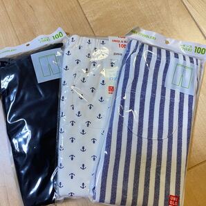 《新品未開封》ユニクロ、レギンス、3点セット、7分丈、サイズ100cm