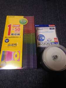 DVD-R 録画用46枚 ケース インデックスカード 新品セット