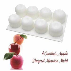 新品（送料無料）リンゴ　シリコンモールド型 りんご型 ムース型　アップル型　フルーツ型　ケーキ型　プリン　ゼリー　抜き型 製菓道具 
