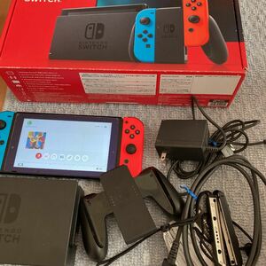 Nintendo Switch JOY-CON(L) ネオンブルー/(R) ネオンレッド 新型　本体 中古品 動作品