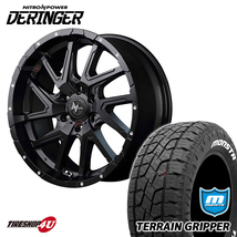 4本セット NITRO POWER DERINGER デリンジャー 17X8.0J 6/139.7 +20 ブラック MONSTA TERRAIN GRIPPER 265/70R17 FJ プラド ホワイトレター_画像1