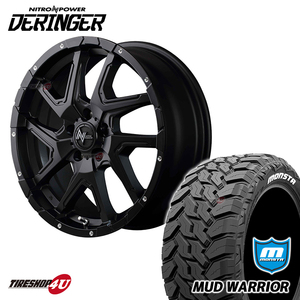 ホワイトレター 4本セット NITRO POWER DERINGER デリンジャー 16X7.0J 5/114.3 +40 SGBK MONSTA MUD WARRIOR M/T 235/70R16 RAV4 デリカD5