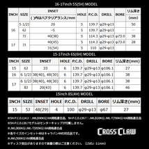 4本セット NITRO POWER CROSS CLAW ナイトロパワー クロスクロウ 16X7.0J 5/114.3 BM MUDSTAR radial M/T 225/70R16 マッド デリカD5 など_画像5