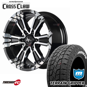 4本セット ナイトロパワー CROSS CLAW 17X8.0J 6/139.7 メタリック MONSTA テレーングリッパー 265/70R17 モンスタ AT プラド FJクルーザー